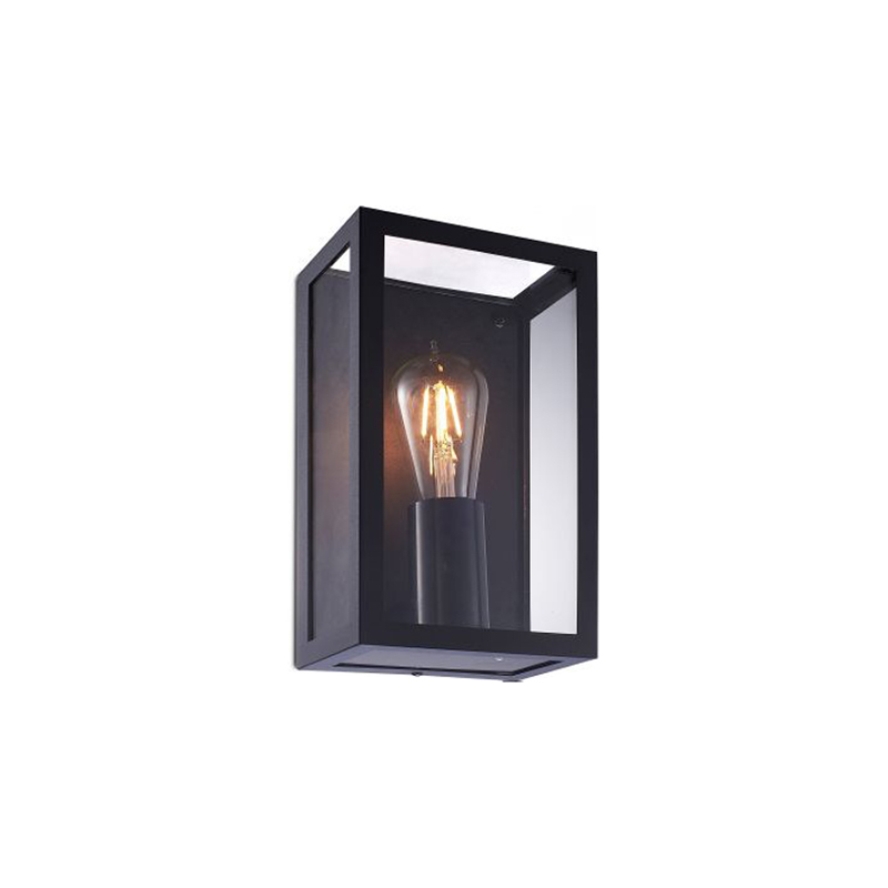 Kosnic Folly Up E27 Wall Lantern Black