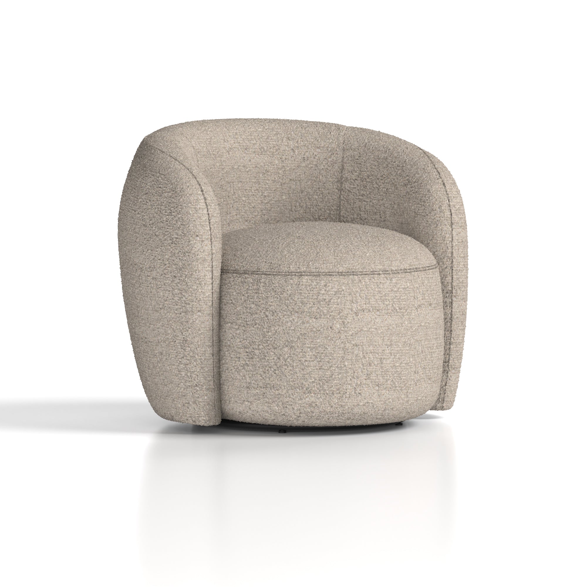 Specialising In Phoebe Cream Boucle Fabric Swivel Accent Chair UK
