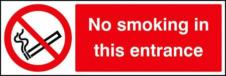 No smoking in this entrance