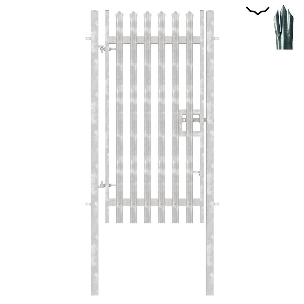 Single Leaf Gate & Post 2.4m H x 1.2mTriple Pointed 'D' Section 3.0mm