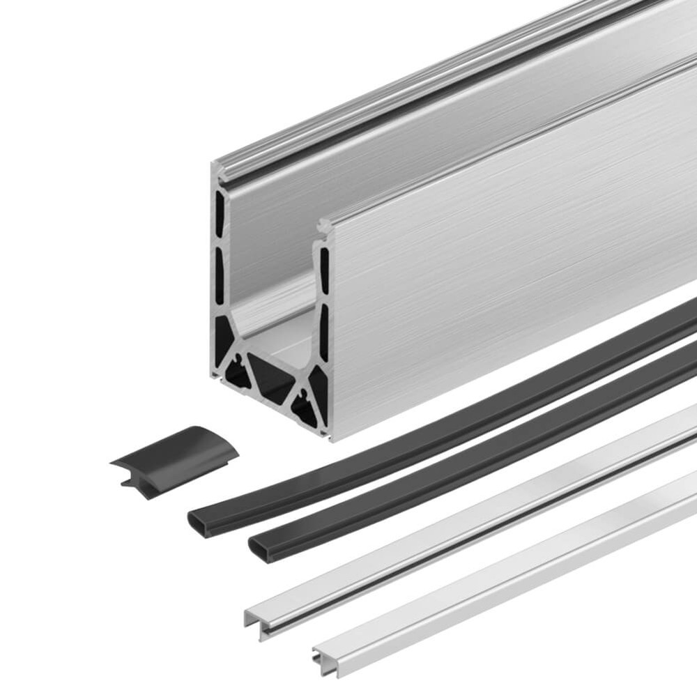 3m Tilt Loc Base Fix Channel 12 - 26.52mm Silver Matt Anodised