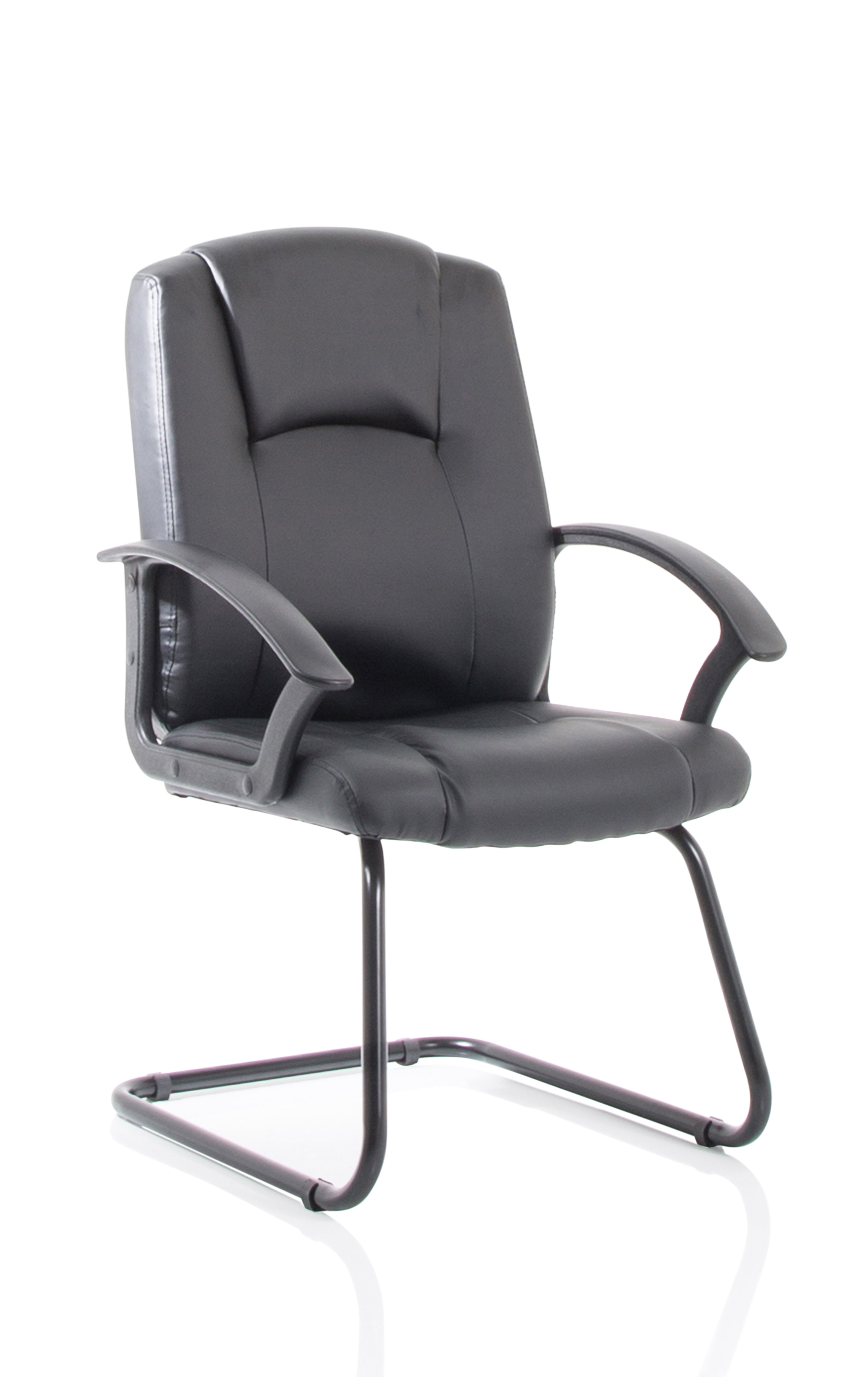 Specialising In Bella Medium Back Black Bonded Leather Black Cantilever Visitor Chair North Yourkshire