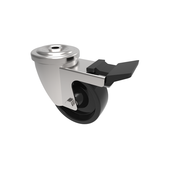 Ditherm Bolt Hole Swivel Castor Brake 100mm 200kg Load