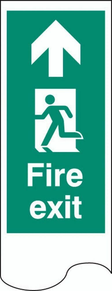 Door plate  -  fire exit left