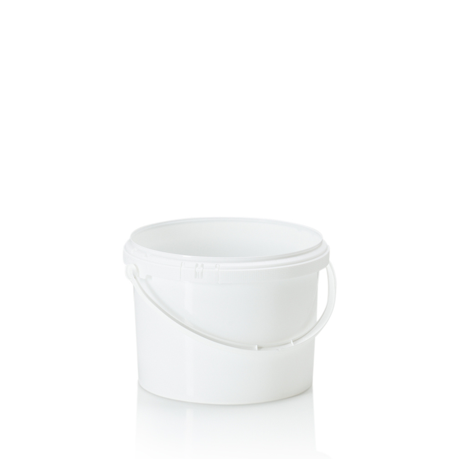 4.3ltr White PP Tamper Evident Pail with Plastic Handle