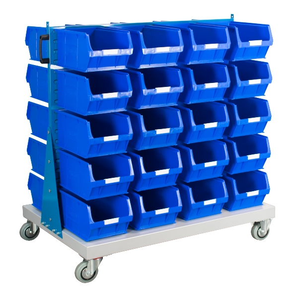 Trolley With 40 TC5 Bins Blue