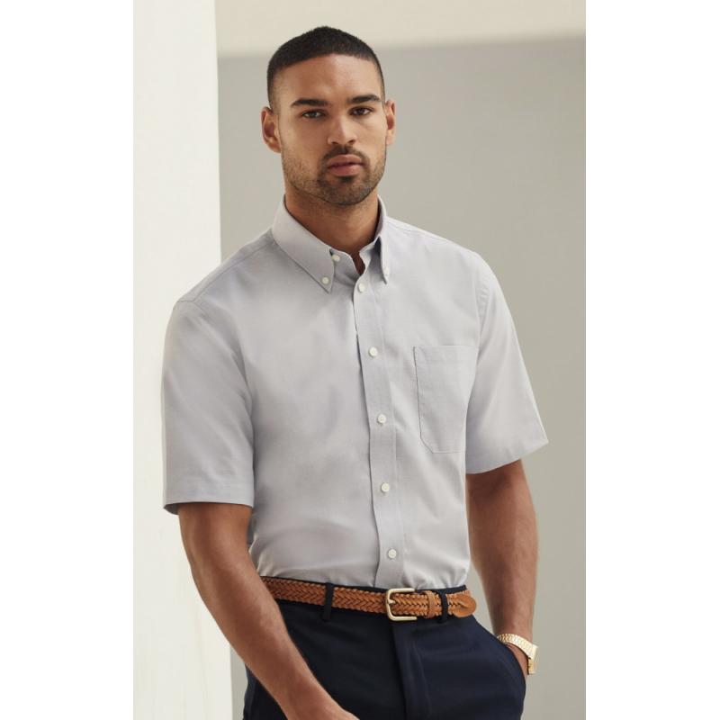 Fruit of The Loom Men's Short Sleeve Oxford Shirt