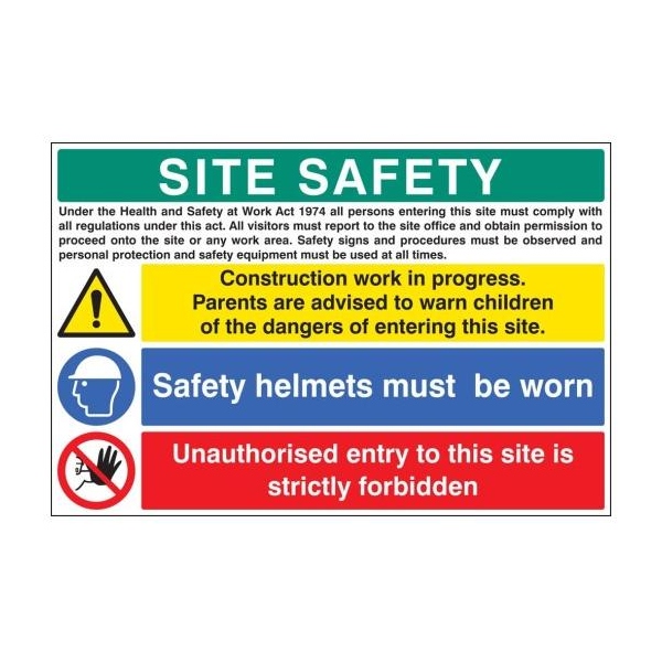 Site Safety Construction Work in Progress - Helmets - Rigid Plastic