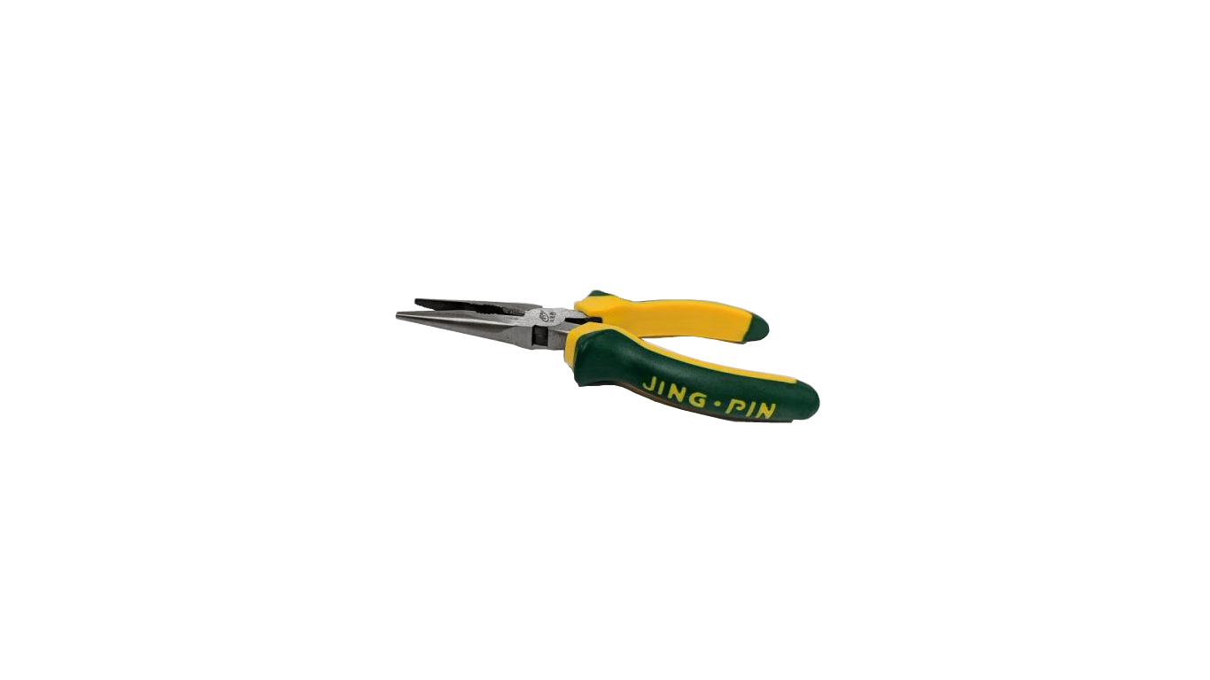 Heavy Duty Long Nose Pliers - High Quality Soft Grip Handles - Spring Loaded - Cutting Tool - 150mm