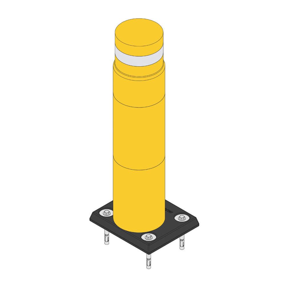 Heavy Duty Bollard 1600mm H x 168mm Dia.Yellow