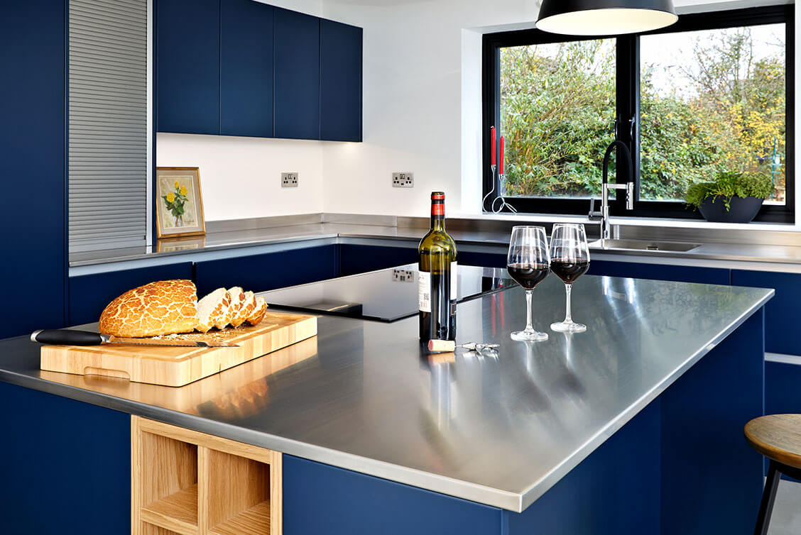 Suppliers of Stainless Steel Kitchen Worktops For Domestic Homes UK