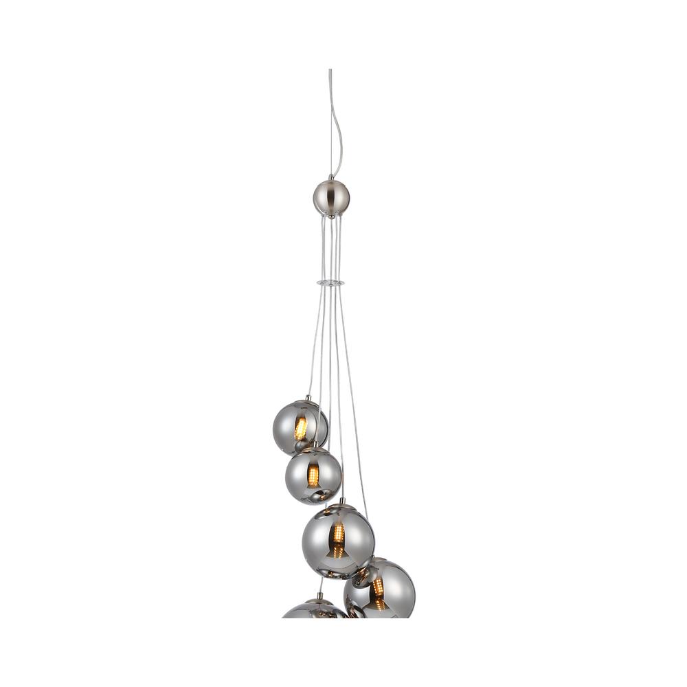 Luxuria Thorne 27cm Pendant 5xG9 Satin Nickel Chrome Plated Glass