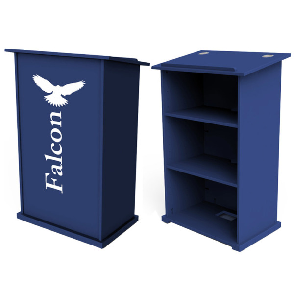 Falcon Wooden Lectern with Storage Shelves