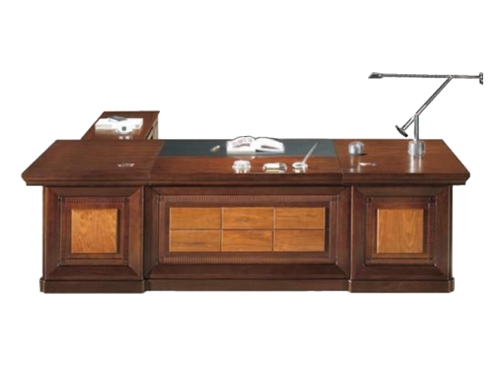 Large Executive Desk With Unique Styling - with Pedestal and Return - 2400mm / 2600mm / 2800mm - U66241 Huddersfield