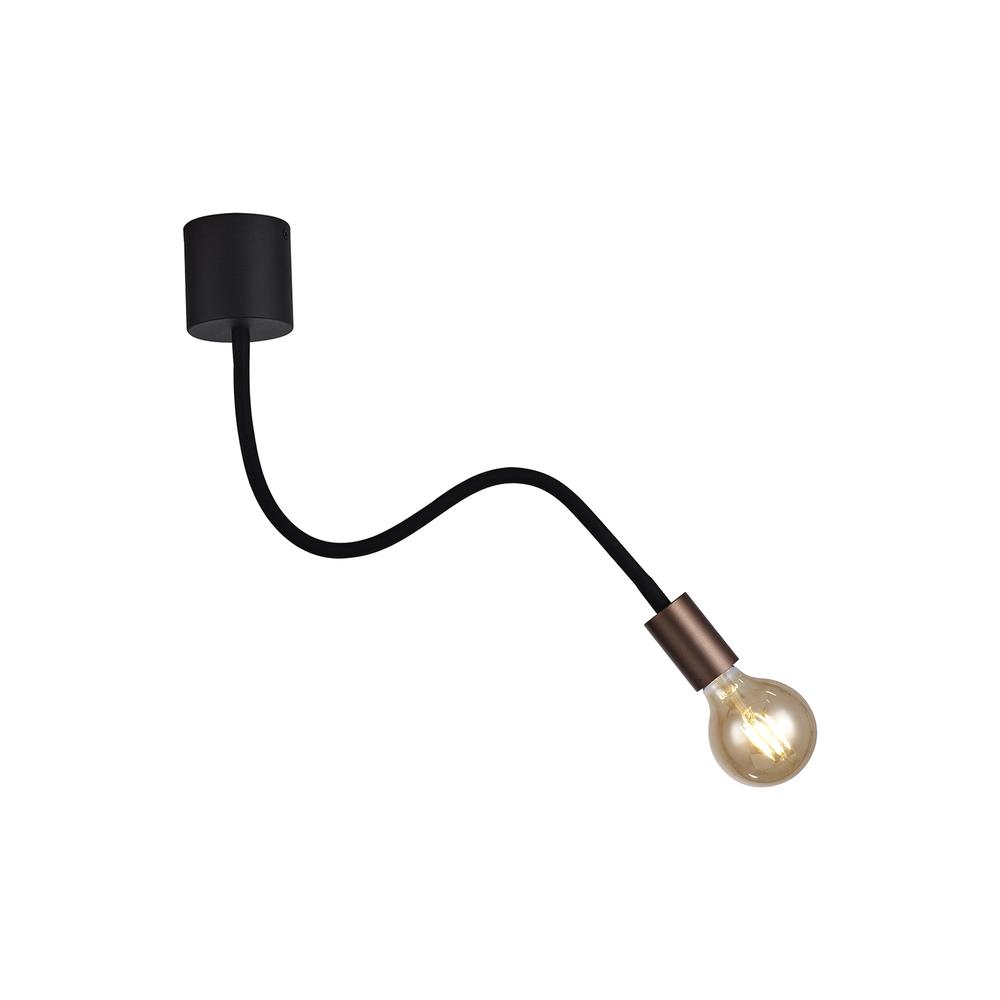 Luxuria Radio City Flexible Ceiling Light E27 Satin Black/Brushed Copper