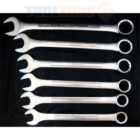 Toolzone SP008 6Pc mm Jumbo Combination Spanner set 33-50mm