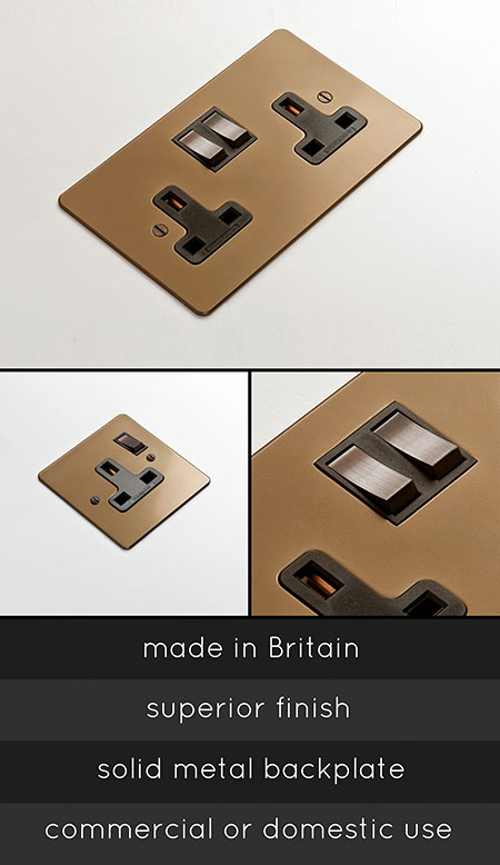 Bronze Electrical Plug Socket (127B)