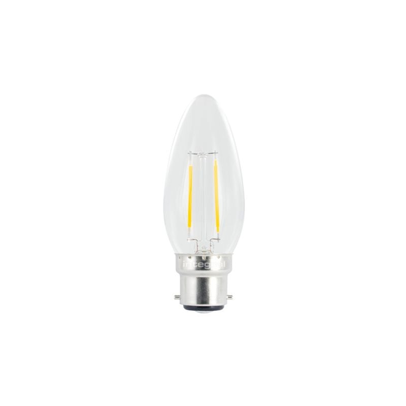 Integral B22 Non-Dimmable Omni Filament Candle LED Lamp 2W 4000K