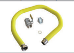 Low pressure gas hose + valve + connections l=2m Pin max. 0,5 bar