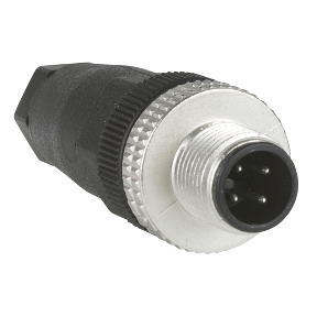 XZCC12MDM40B male, M12, 4-pin, straight connector - cable gland Pg 7