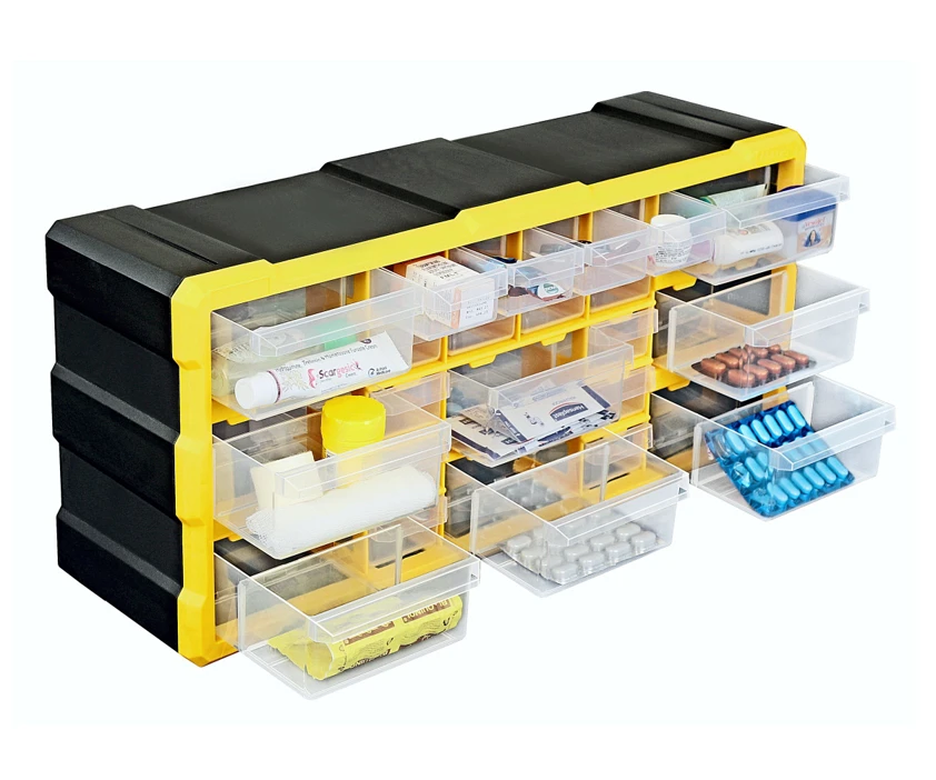 Component Organisers with 22 Drawers for Garages