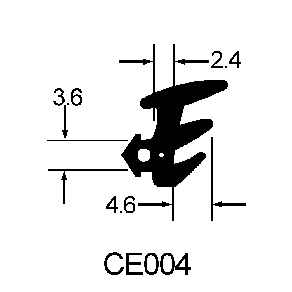 E Gasket 2.4 x 4.6 x 3.6mm