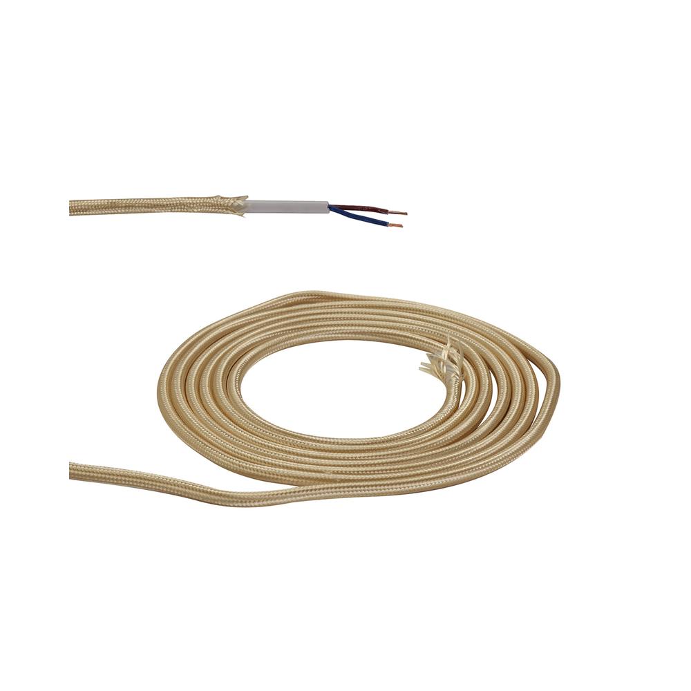 Luxuria Glorelle 1m Gold Braided 2 Core 0.75mm Cable