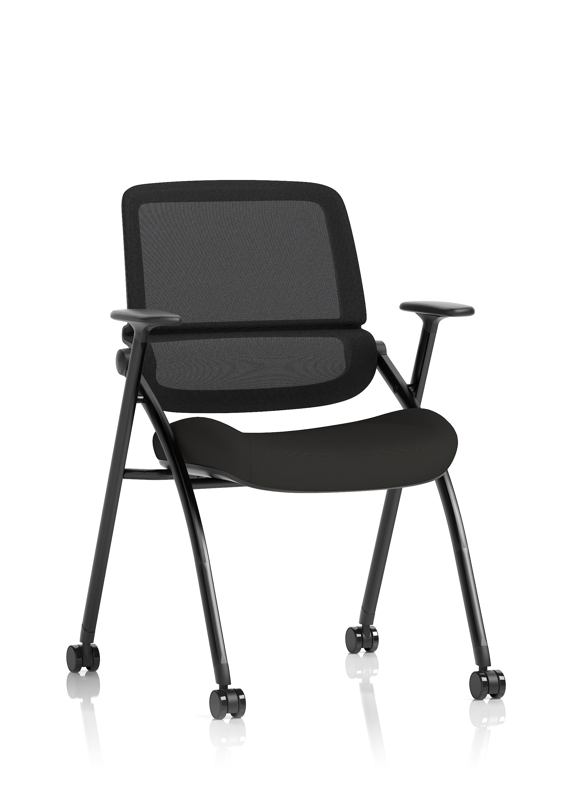 Specialising In Capra Mesh Back Folding Office Training Chair with Sliding Arms - Optional Writing Tablet - Available in over 20 Colours UK