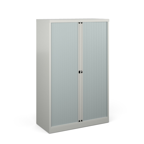 Bisley Systems Storage Tambour Cupboard 1570mm High - Grey