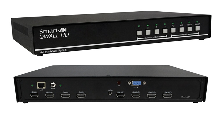 QWALL-HD - Smart-AVI - 4X4 HDMI VideoWall Processor, Powerful, Compact and Easy to Use can be controlled from anywhere through web browser *NEW*