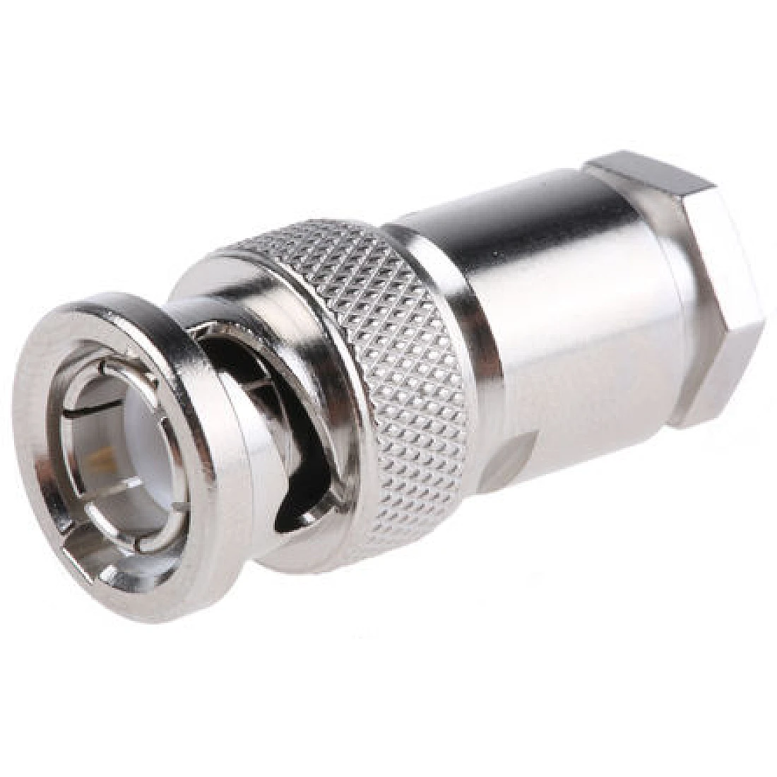 Telegartner J01000A0606 (10002333) Straight 50 Ohm Cable Mount BNC Connector Plug Clamp Termination RG316/U Nickel