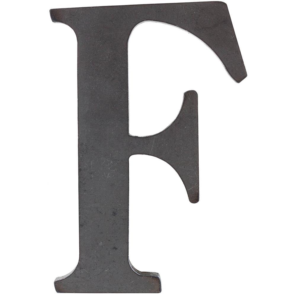 Profiled Letter F - Mild SteelHeight 150mm - 6mm Thick