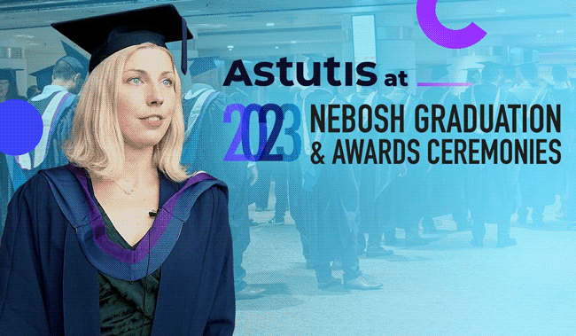 Astutis celebrating at the NEBOSH Graduation 2023