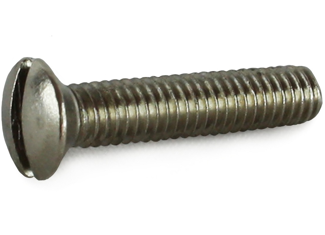 M4x35 Brass Slot Rsd M/Screw Nickel Plated