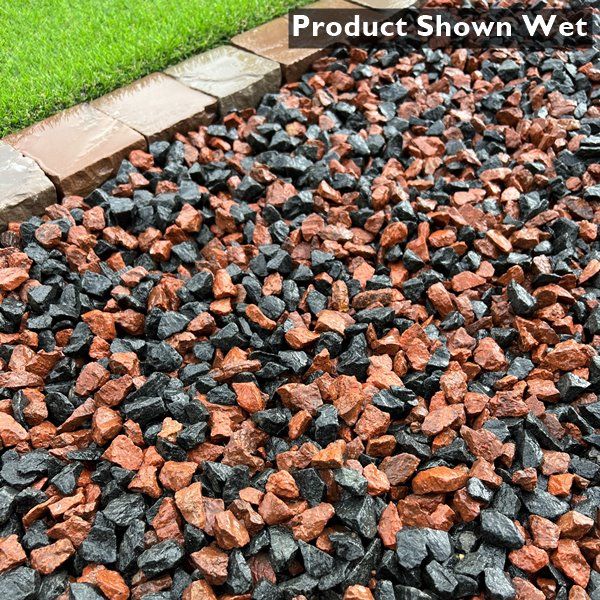 20mm Black & Red Chippings