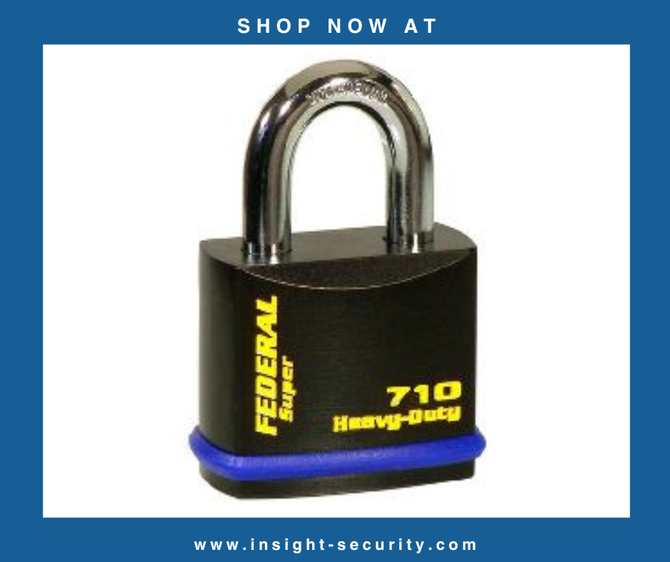 Federal FD710 Hi-Secure Open Shackle Padlocks - (46mm body / 8mm shackle)