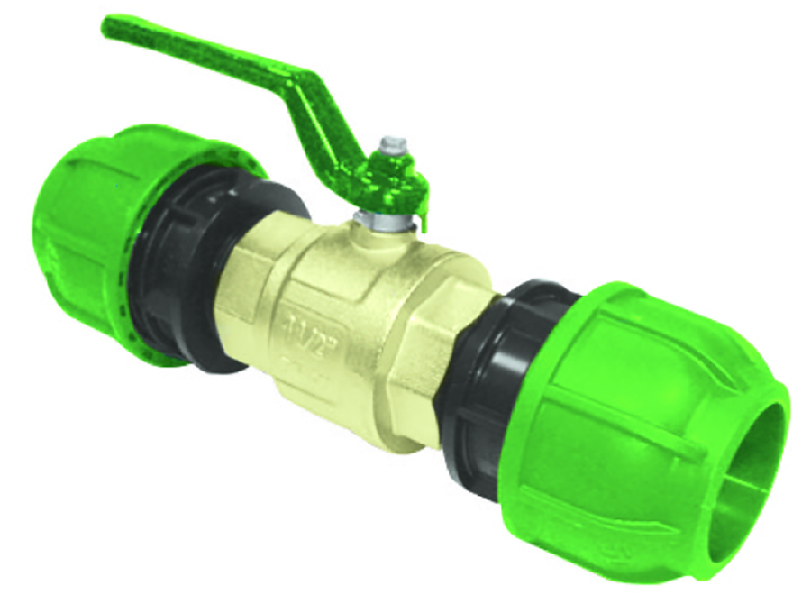 SICOMAT Straight Connector with Ball Valve