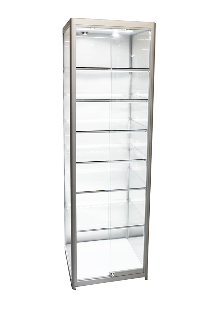 Glass Cabinet 600X600X1980mm 6 Shelves Led Strip Lighting Code 99781