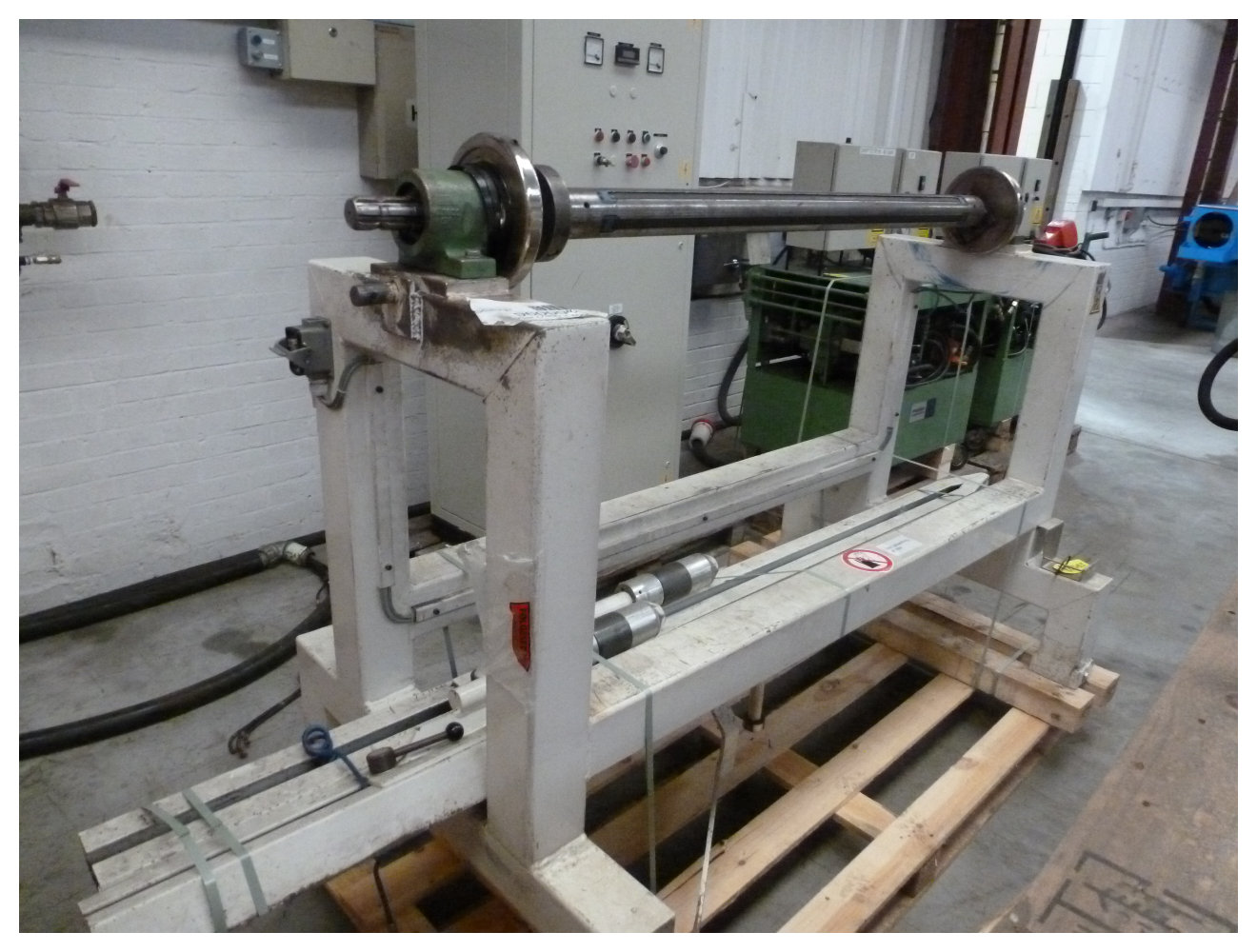 1200mm wide Maier single shaft winder with Maier hydraulic power pack