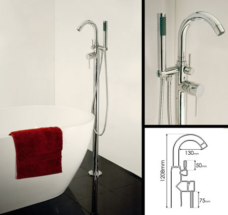 Fresh Freestanding Bath Tap with Shower (47L)