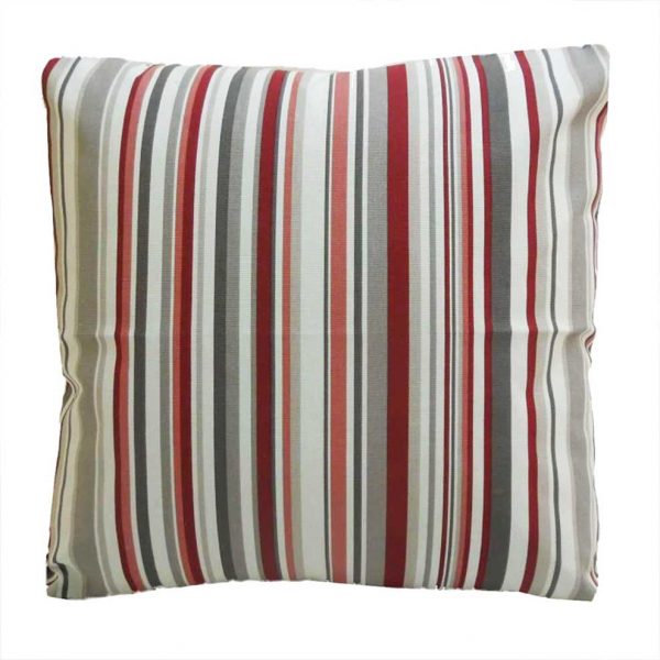 Cherry Red Cotton Striped Scatter Cushion Covers and Inners. Sizes 16&#34; ? 24&#34;