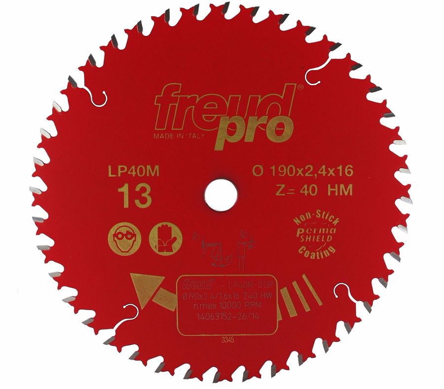 FREUD LP40M 013 Fine Saw Blade 190 X 16 X 40T