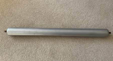 Steel Conveyor Roller 50 Mm Diameter X 600 Mm Long Zinc Plated Used