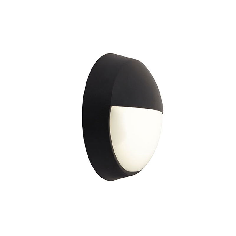 Ansell Helder Eyelid LED Circular PIR Bulkhead 14W Black