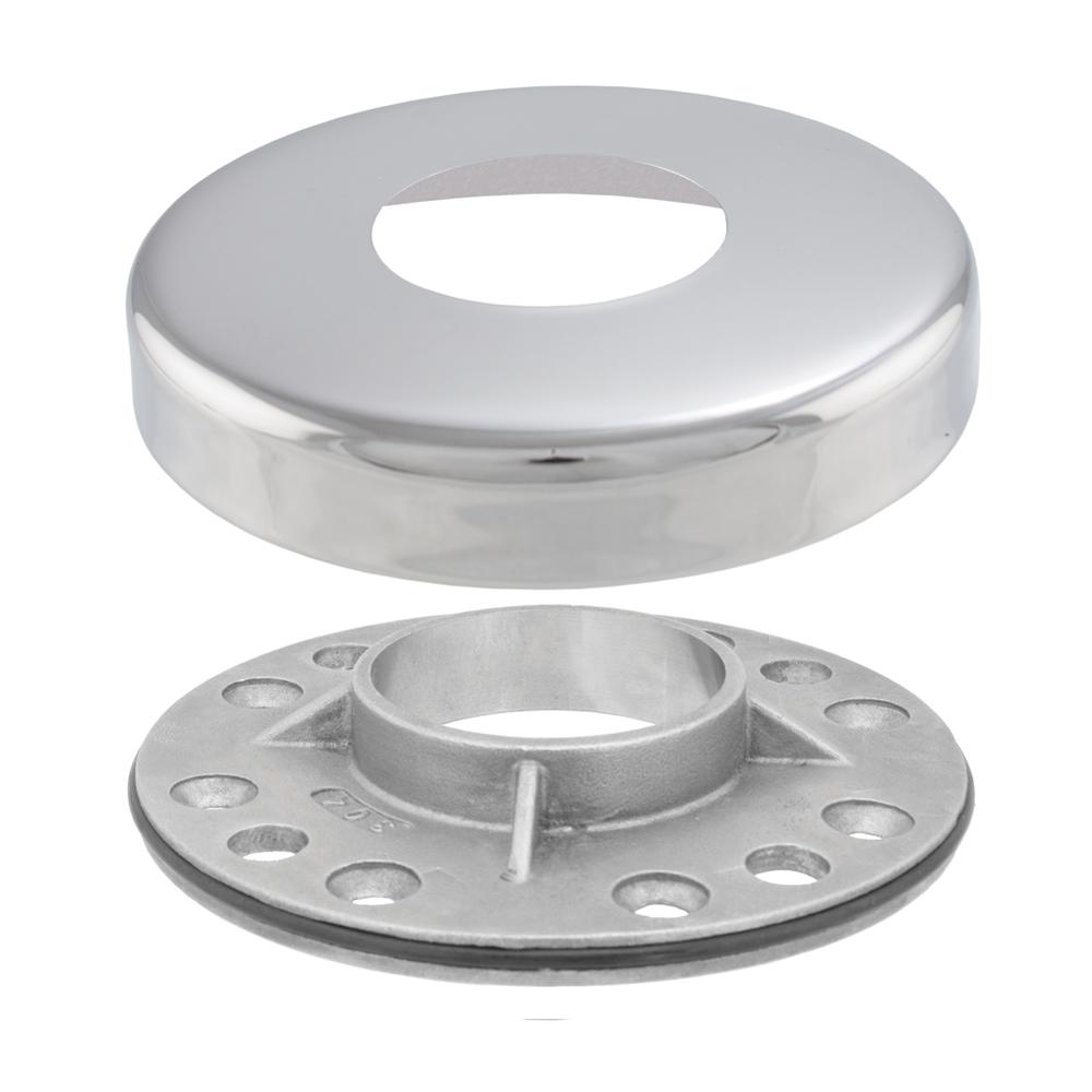 Weld On Round Base C/W O Ring & Cover42.4mm Fix - Mirror Finish