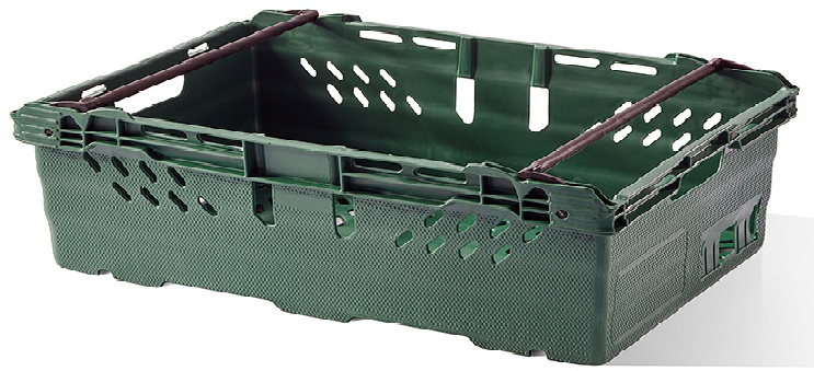 600x400x250 Attached Lidded Crate -Totes-Packs of 5 For Transportation
