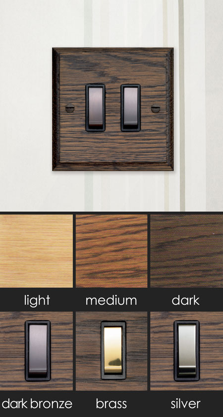 Oak Electrical Rocker Light Switch (118C)