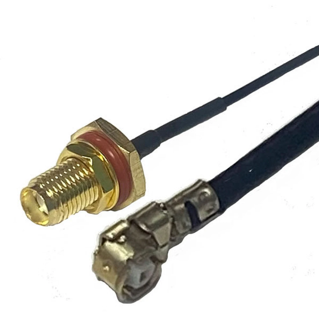 IPEX TO SMA BULKHEAD JACK PANEL SEAL CABLE ASSEMBLY 1.37Ø 100mm LONG