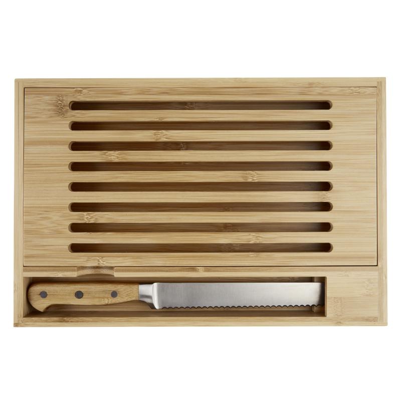 Pao bamboo cutting board with knife