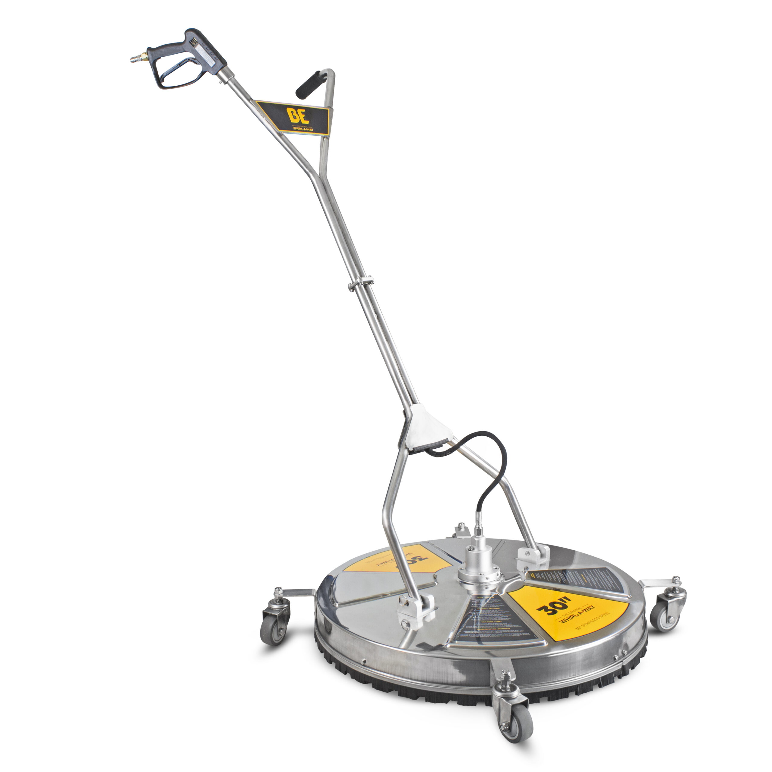 UK Suppliers BE Pressure 30? Stainless Steel Whirlaway - 5000PSI Flat Surface Cleaner With Castors